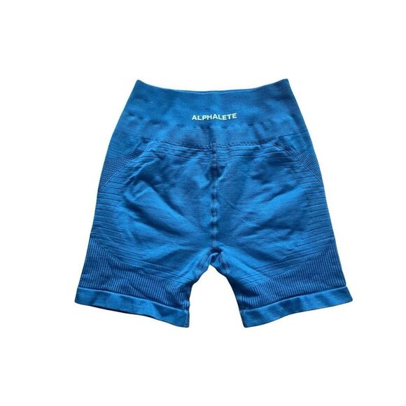 Alphalete Blue Seamless Shorts – Size XS/S (estimated) - Picture 1 of 4